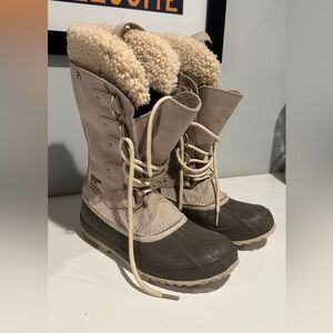Sorel Tan and Brown Winter Boots